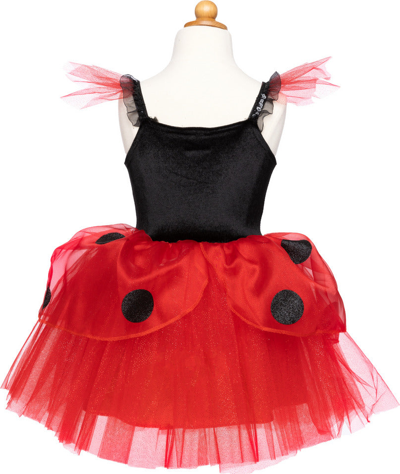 Ladybug Dress & Headband, Red/Black (Size 5-6)
