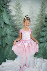 Holiday Ballerina Dress, Dusty Rose (Size 5-6)