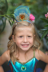 Pretty Peacock Dress  Headband