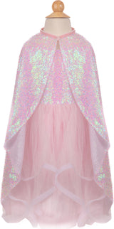 Pink Sequins Twirl Cape (Size 4-6)