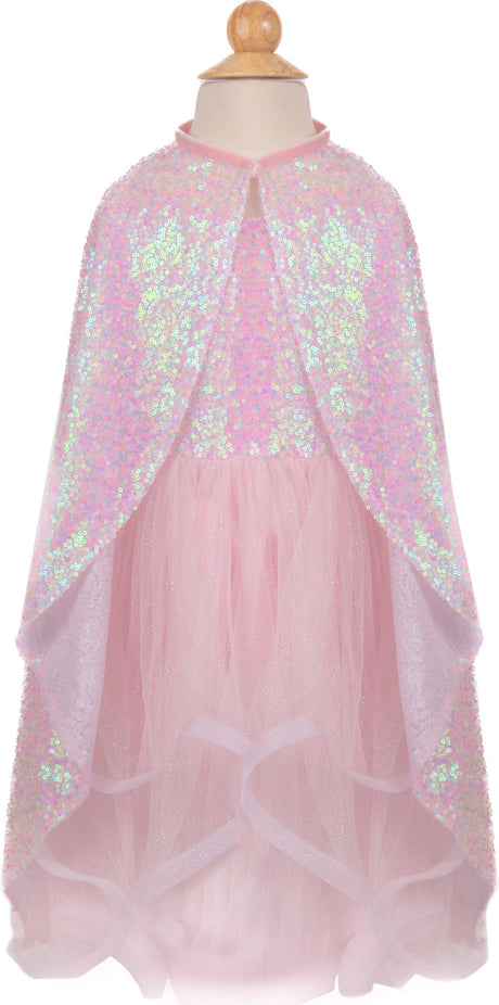 Pink Sequins Twirl Cape (Size 4-6)