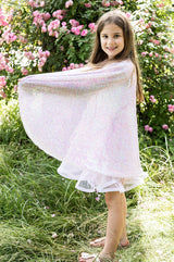 Pink Sequins Twirl Cape (Size 4-6)