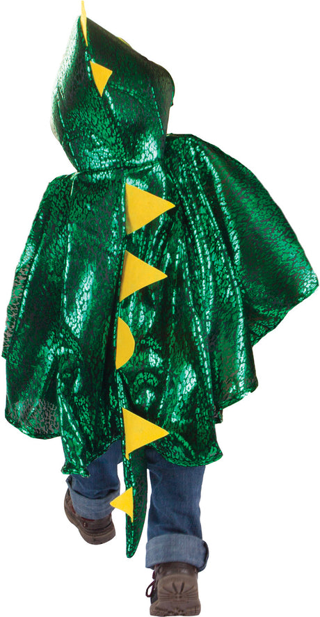 Green Metallic Toddler Dragon Cape