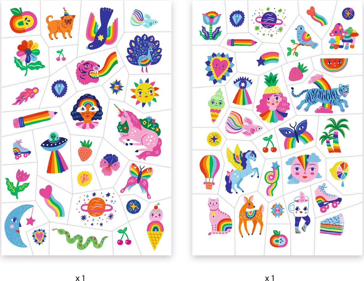 DJECO Rainbow Temporary Tattoos