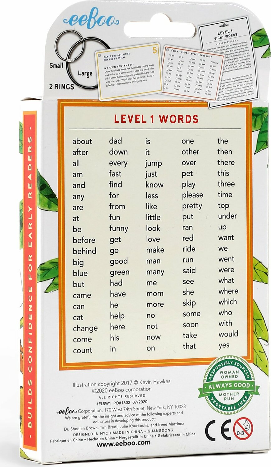 100 Sight Words Level 1