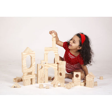 Wood-Like Soft Blocks - Set Of 30