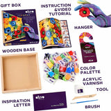 OKTO Sensory Art 3D Woodcraft "Freedom" – Flowers Craft Kit
