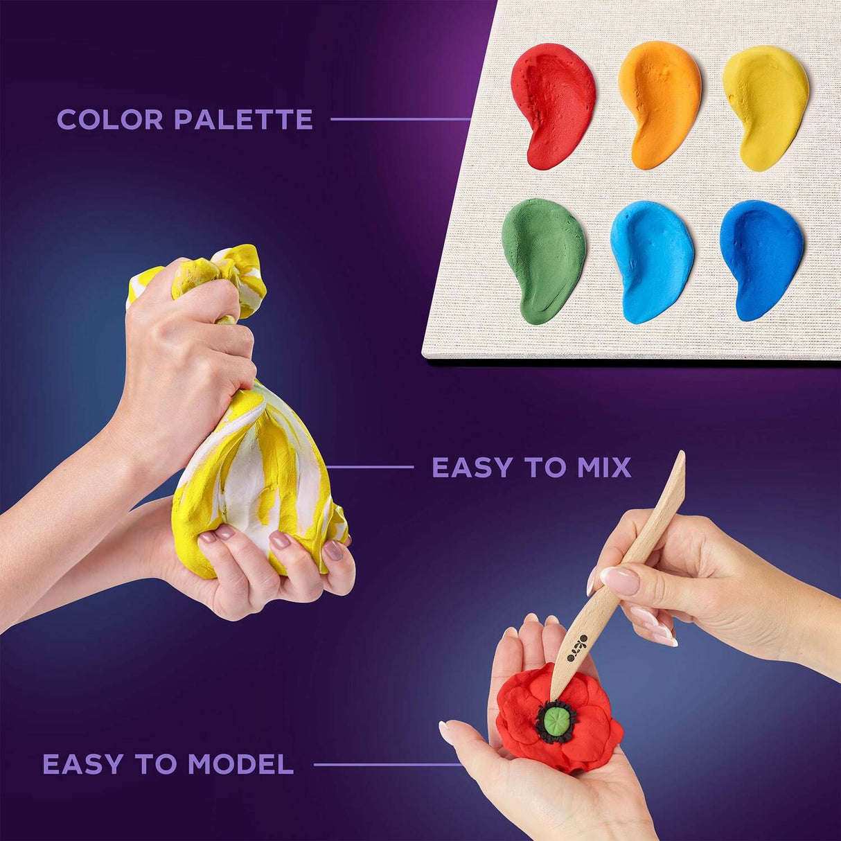 OKTO Sensory Art 3D Woodcraft "Freedom" – Flowers Craft Kit