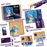 OKTO Manga Elements - Water - 3D Clay Canvas Kit (11.8 x 15.7 in) - Ages 10+
