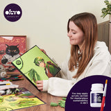 OKTO Manga Elements - Earth - 3D Clay Canvas Kit (11.8 x 15.7 in) - Ages 10+