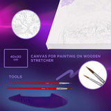 OKTO Air-Dry Clay 3D Painting Kit - Kit a Cat in a Flower Crown (11.8 x 15.7 in)