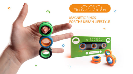 FinGears Magnetic Rings Blue/Orange Small