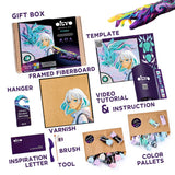 OKTO Manga Elements - Air - 3D Clay Canvas Kit (11.8 x 15.7 in) - Ages 10+