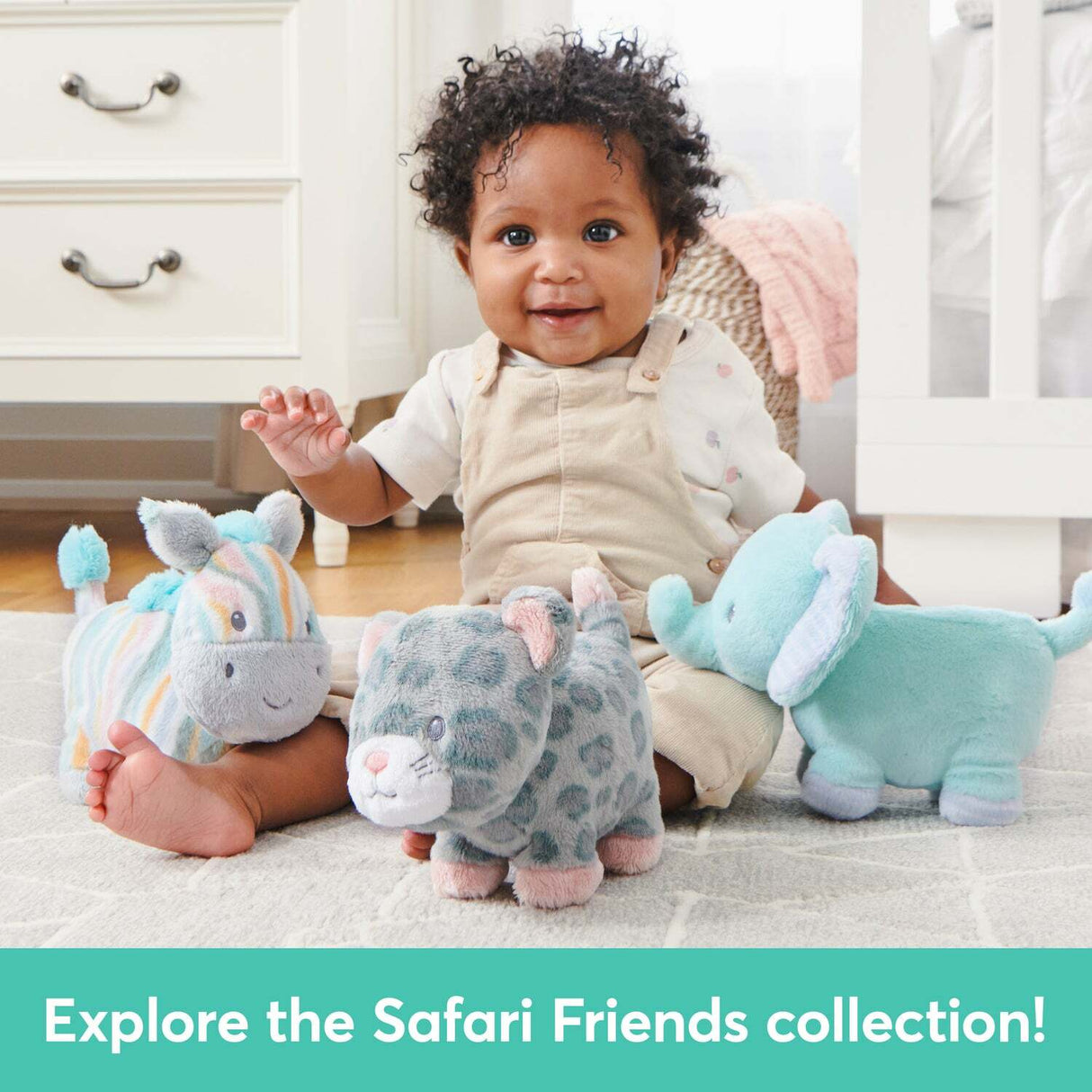 Safari Friends Elephant With Chime, 7 In