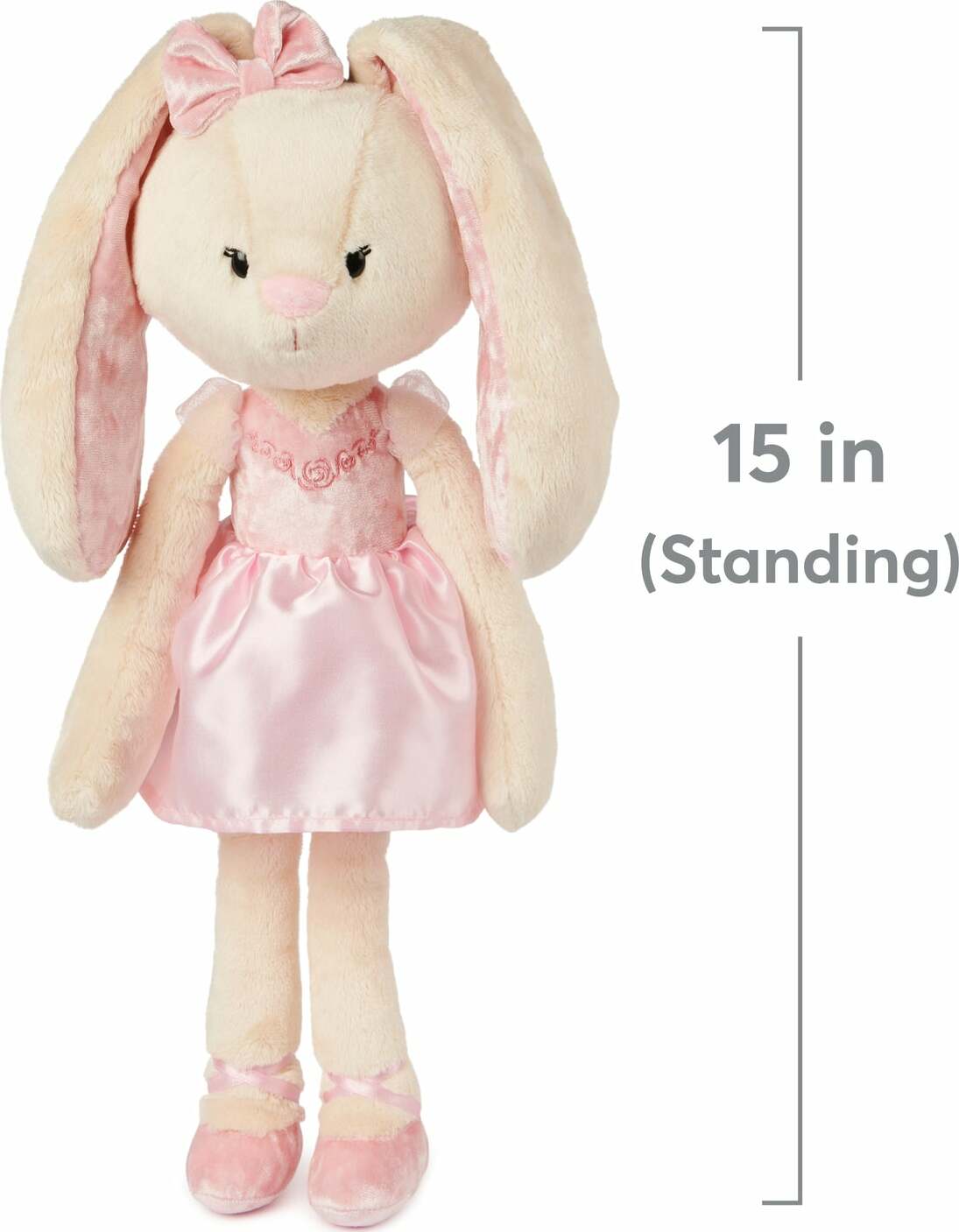 Curtsy The Ballerina Bunny Take-Along Friend, 15 In