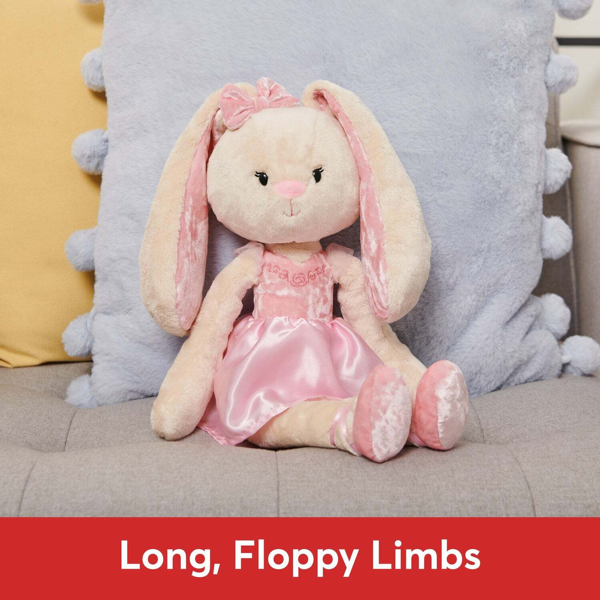 Curtsy The Ballerina Bunny Take-Along Friend, 15 In