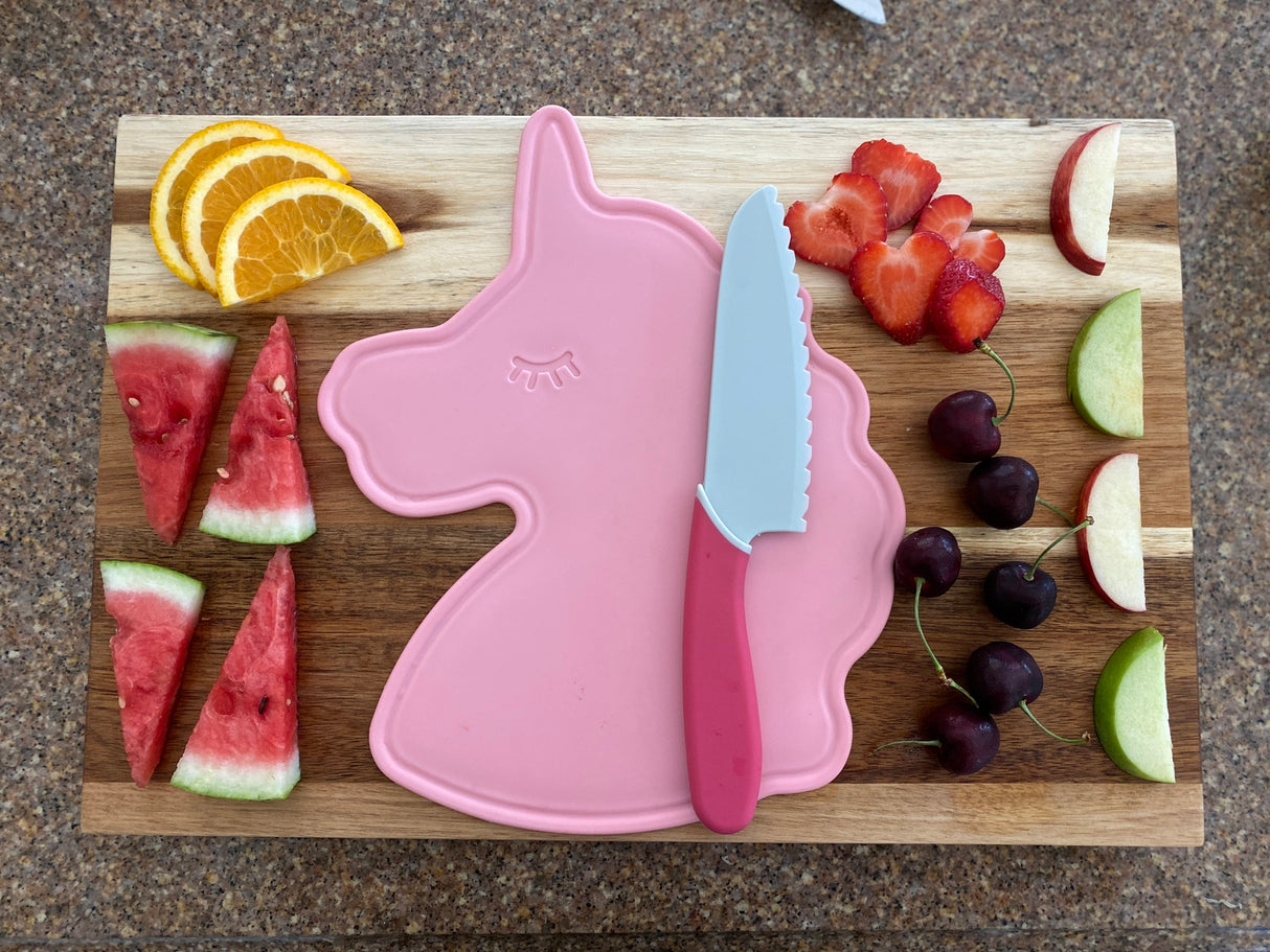 Rainbows & Unicorns Cutting Board & Knife Set