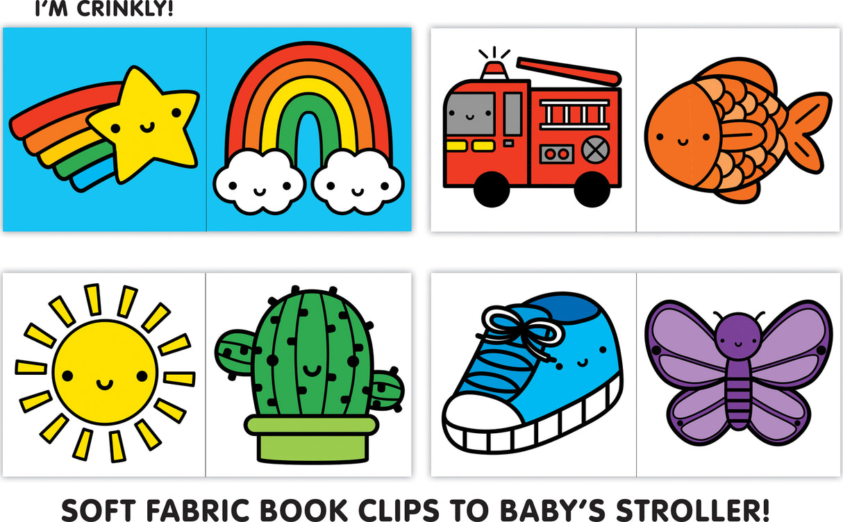 Rainbow World Crinkle Fabric Stroller Book