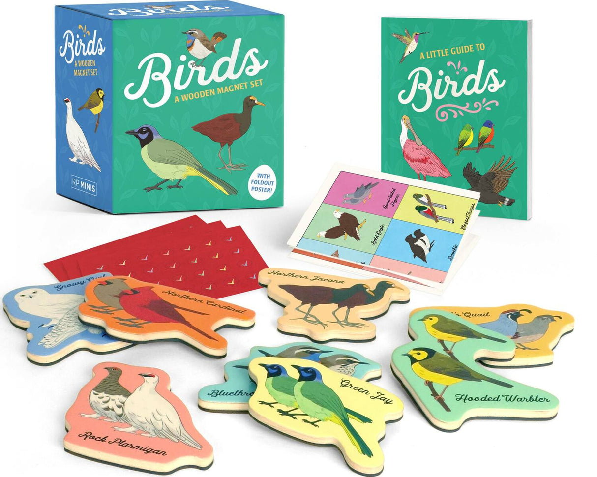 Birds: A Wooden Magnet Set