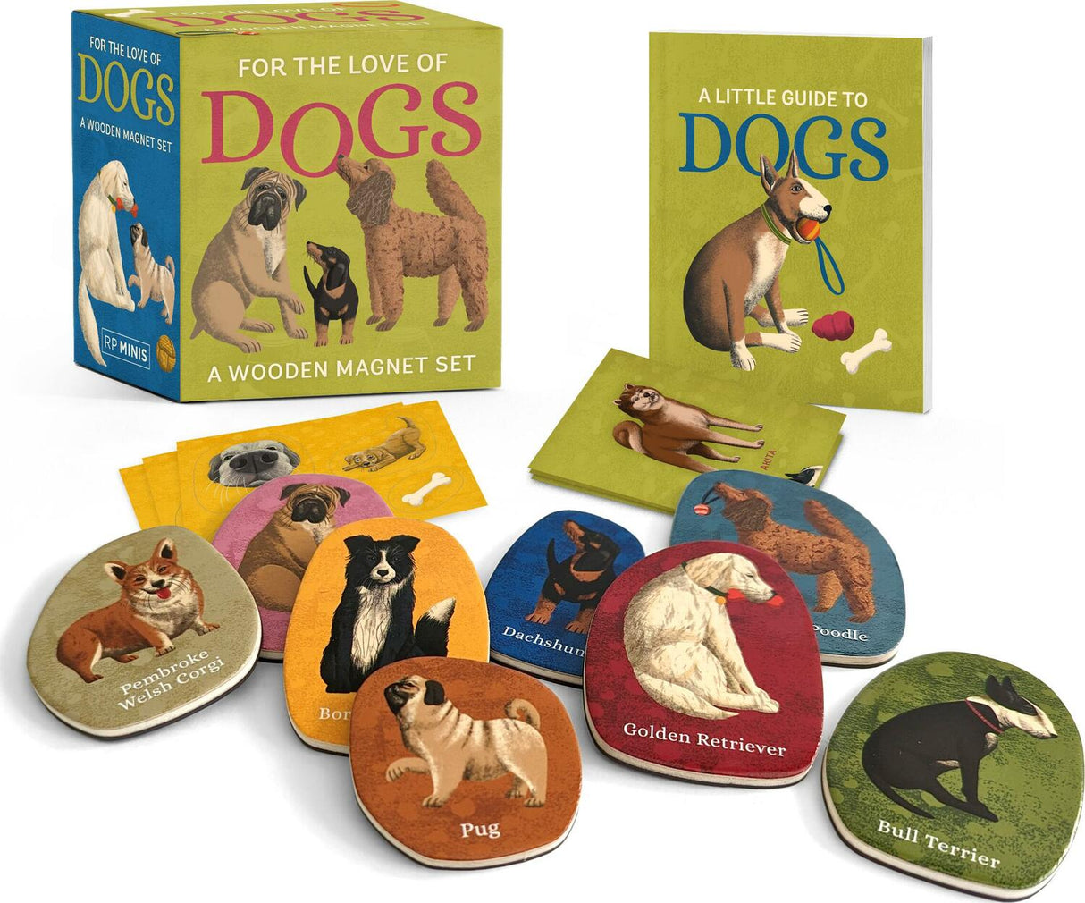 For the Love of Dogs: A Wooden Magnet Set