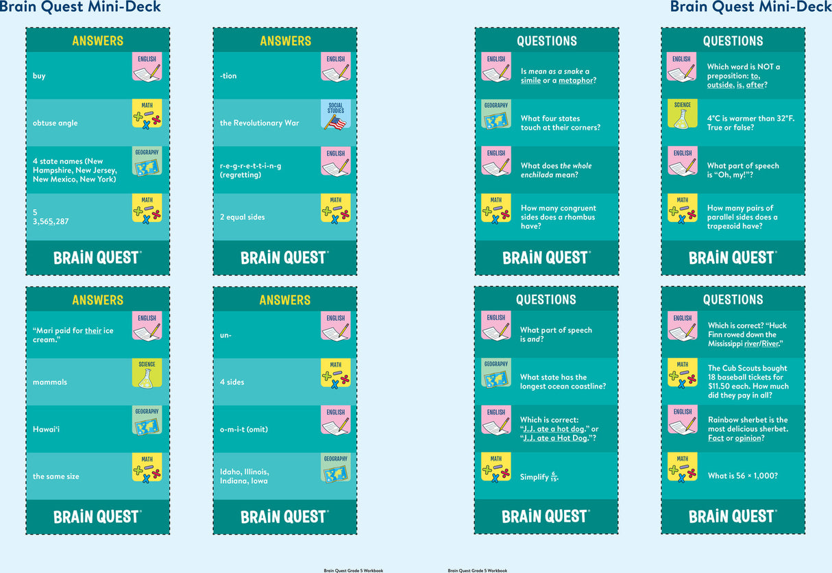 Brain Quest Workbook: 5th Grade Revised Edition