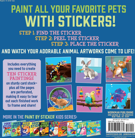 Paint by Sticker Kids: Pets: Create 10 Pictures One Sticker at a Time!