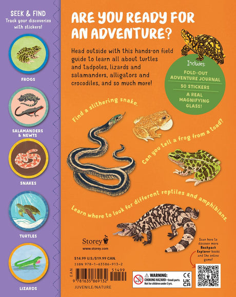 Backpack Explorer: Spotting Snakes and Frogs, and Other Reptiles and Amphibians: What Will You Find?