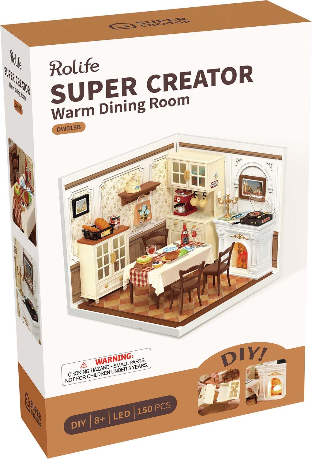 DIY Miniature House Kit | Warm Dining Room
