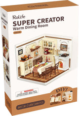 DIY Miniature House Kit | Warm Dining Room