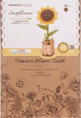 Modern Wooden Puzzle: Sunflower