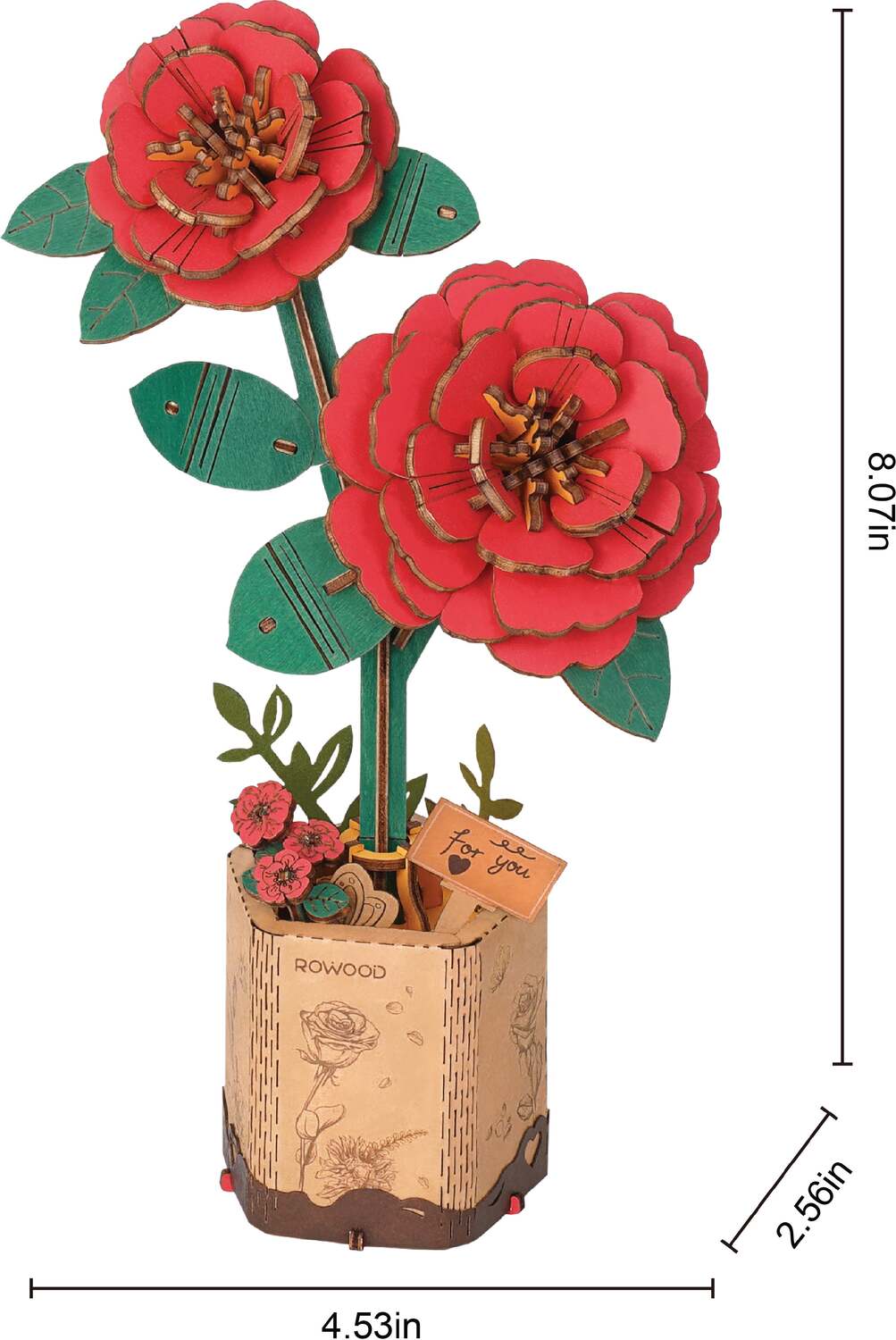 Modern Wooden Puzzle: Camelia