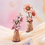 Orange Gerbera Daisy - 3D Wooden Puzzle