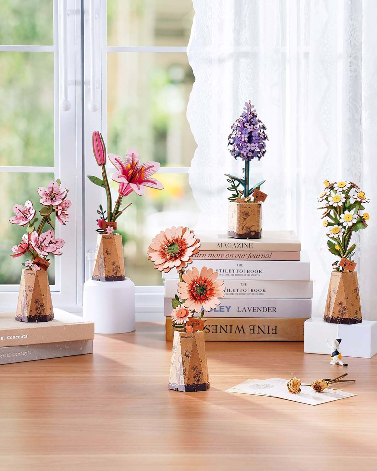 Orange Gerbera Daisy - 3D Wooden Puzzle