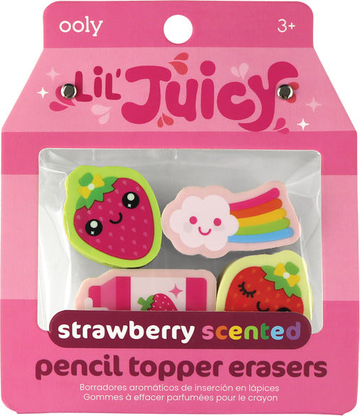 Lil' Juicy Scented Topper Erasers-Strawberry