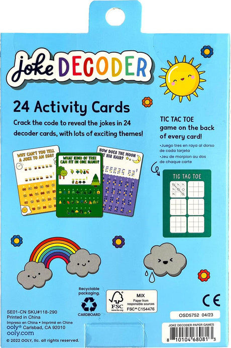 Paper Games: Joke Decoder Activity Cards - Set of 24