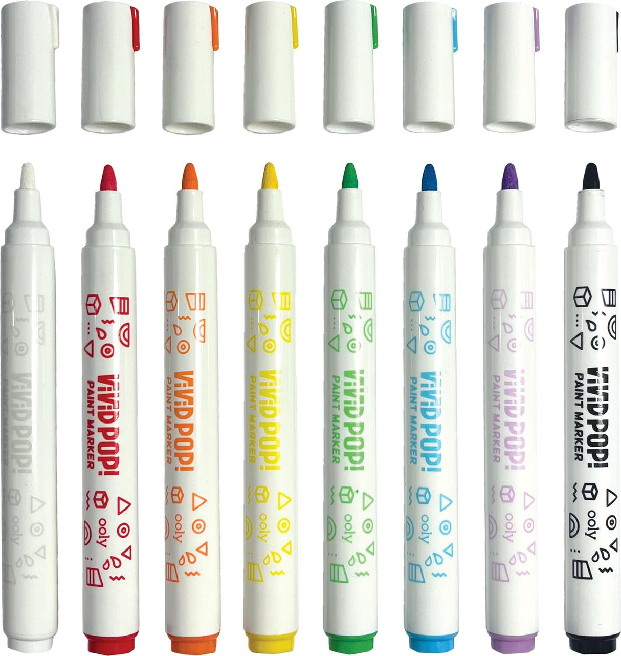 Vivid Pop! Water Based Paint Markers - 8 Colors