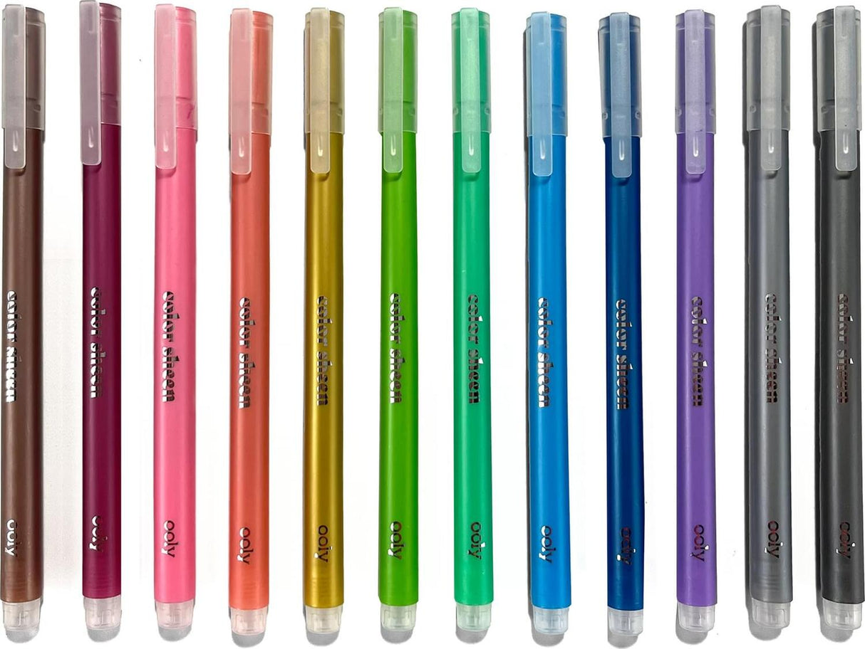 Color Sheen Metallic Colored Gel Pens - Set of 12