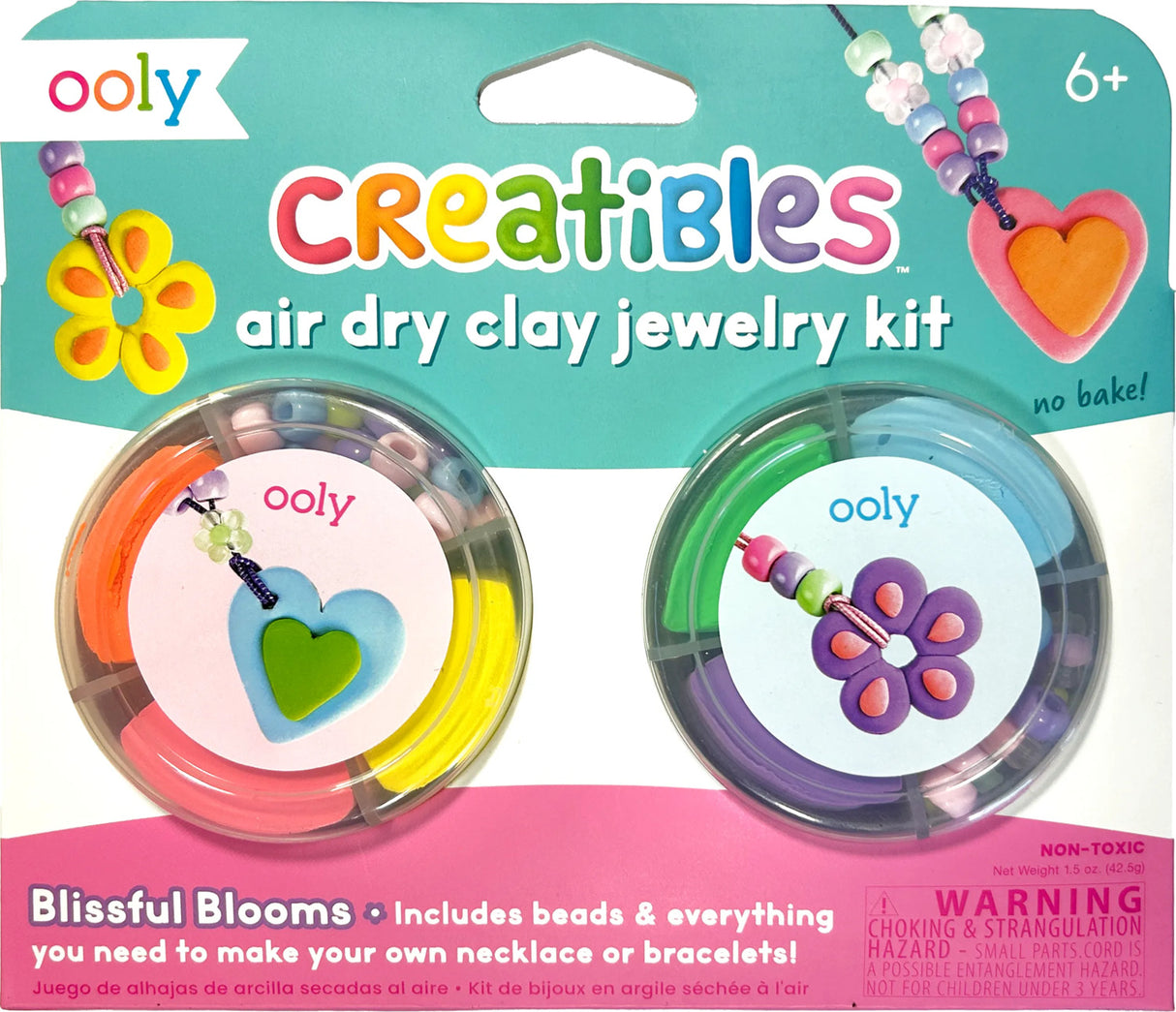 Creatibles Air Dry Clay Jewelry Kit - Blissful Blooms