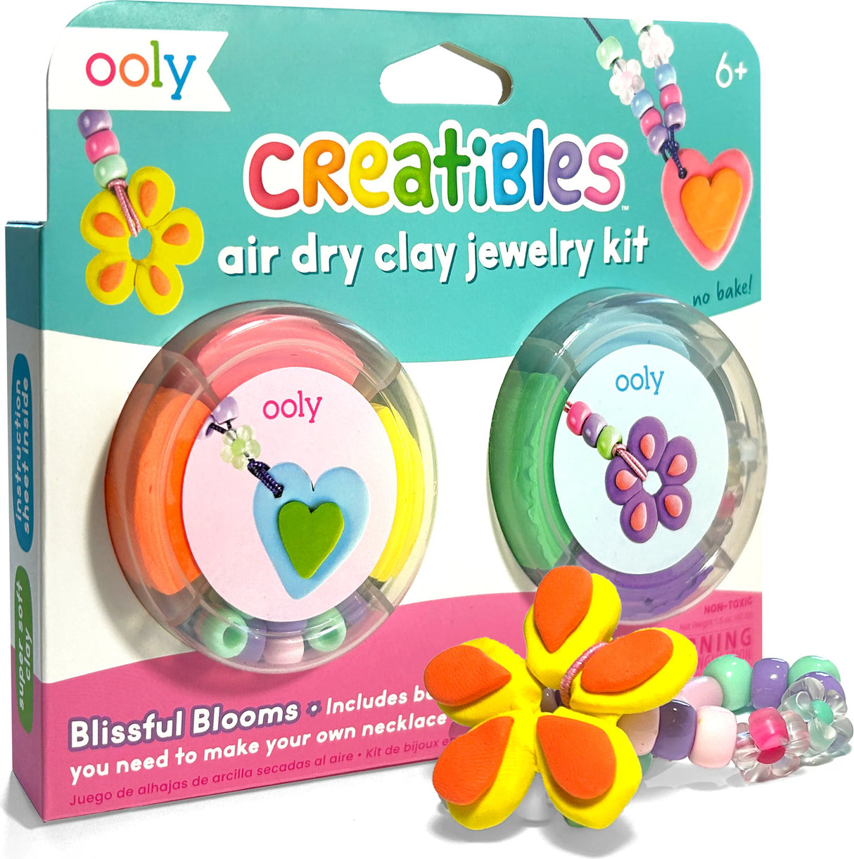 Creatibles Air Dry Clay Jewelry Kit - Blissful Blooms