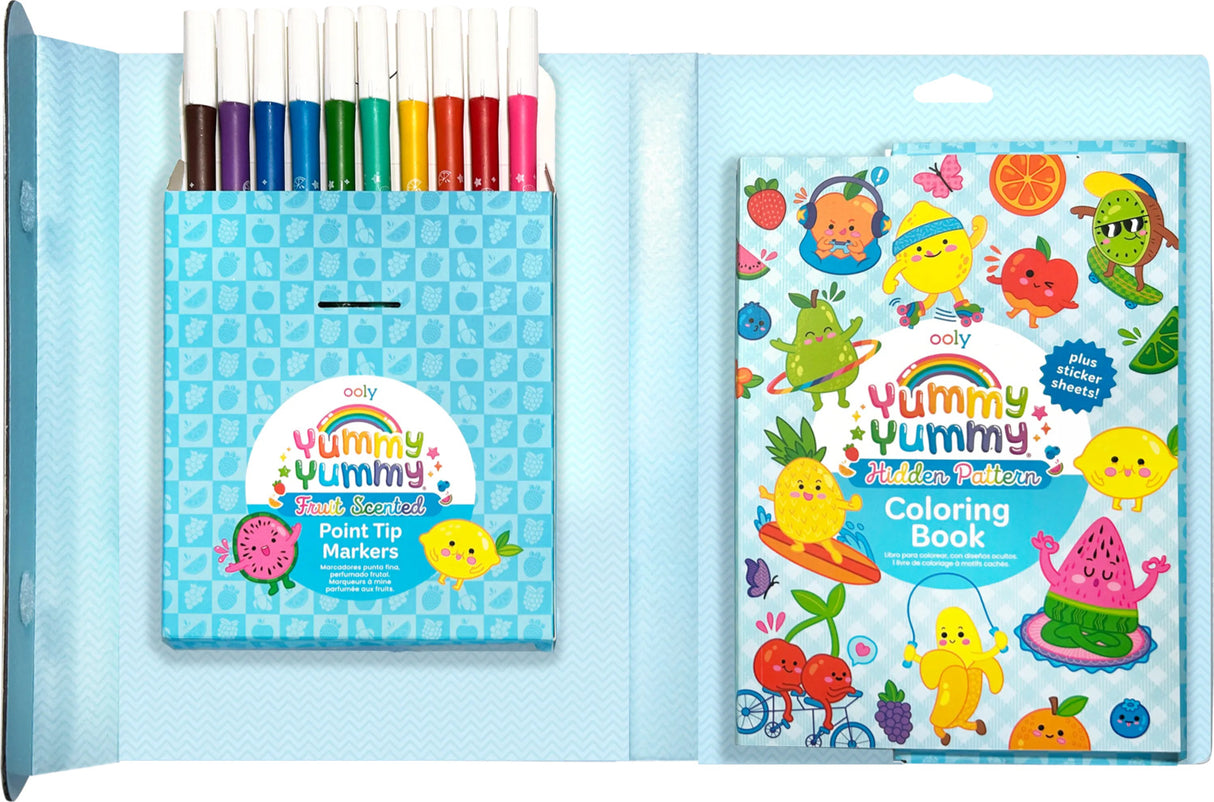 Yummy Yummy Scented Coloring Kit - Markers Stickers Coloring Book