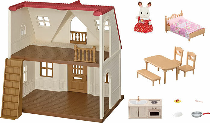 Calico Critters Red Roof Cozy Cottage Starter Home