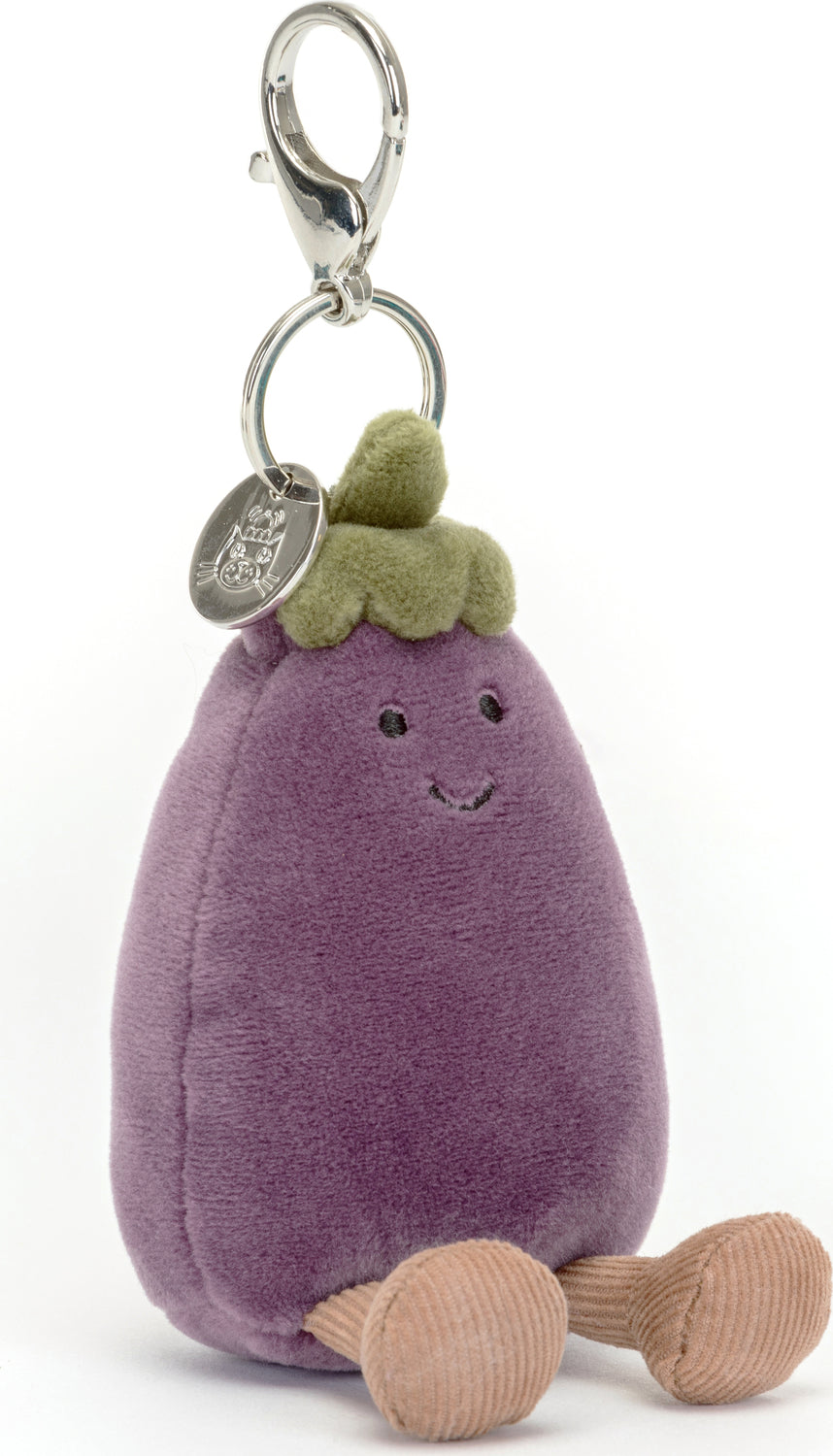 Vivacious Eggplant Bag Charm