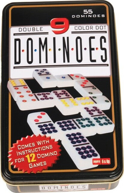 Double 9 Dominoes In Tin Case