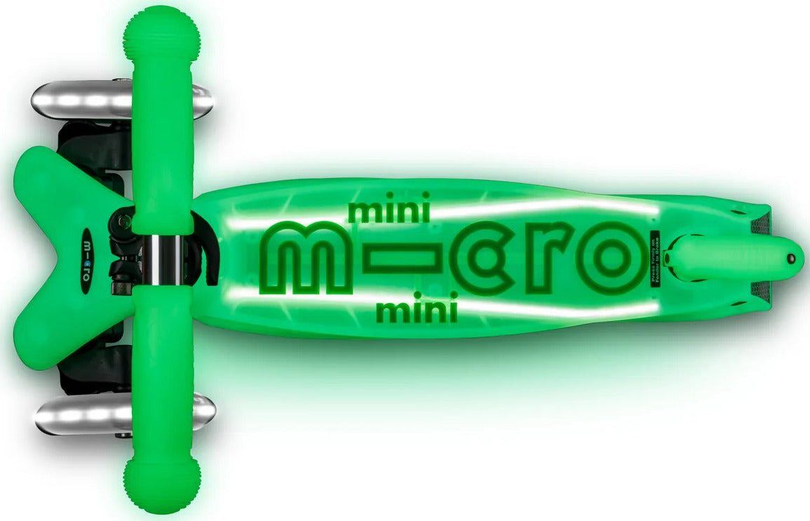 Micro Mini Glow Plus LED Scooter (Icy Lime)