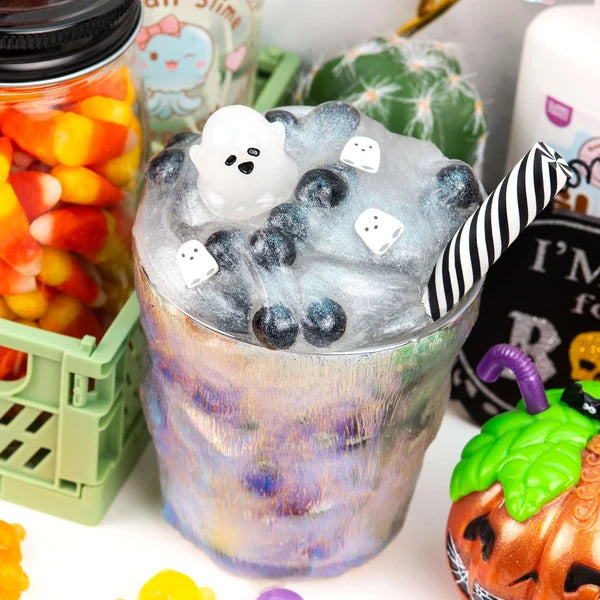 Liquid Ghost Boba Clear Signature Dome Slime