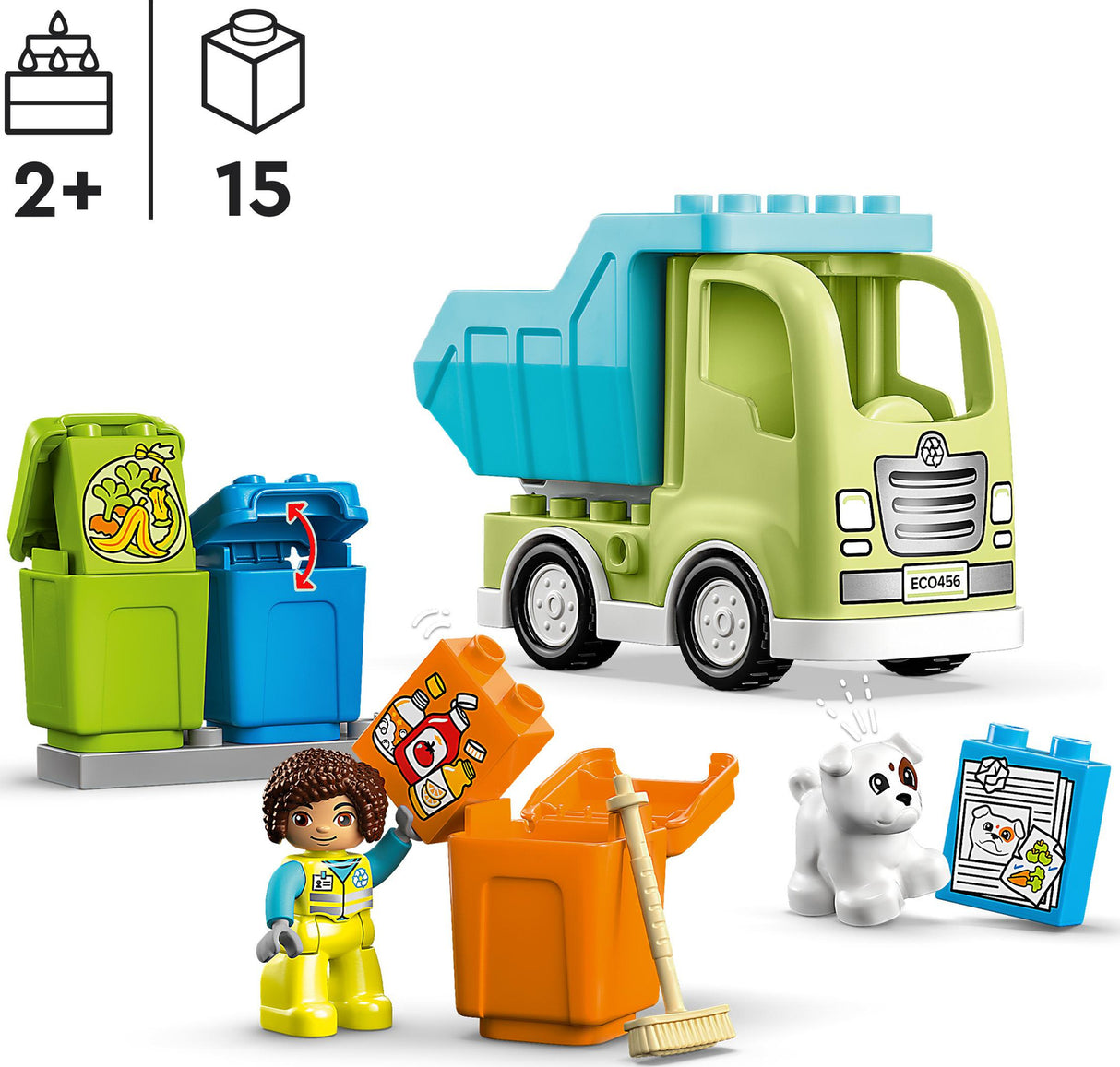 LEGO DUPLO Town Recycling Truck Sorting Toy