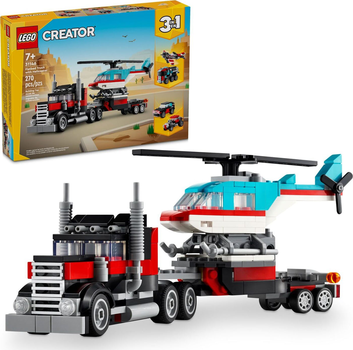 LEGO® Creator: Flatbed Truck with Helicopter