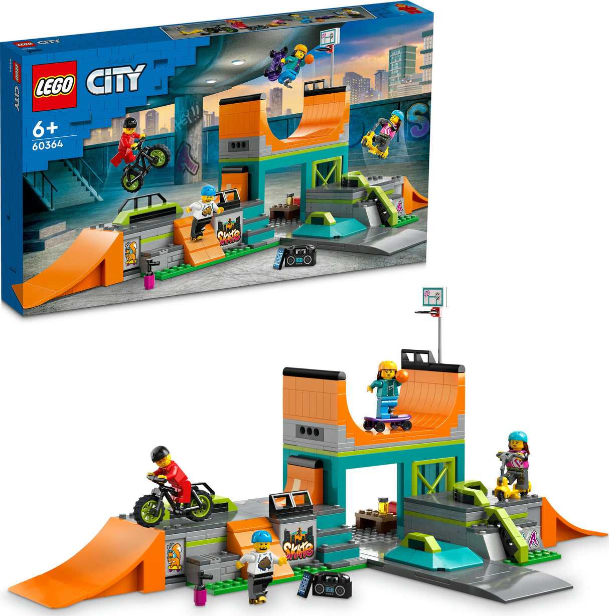 LEGO City Street Skate Park with Toy Bike