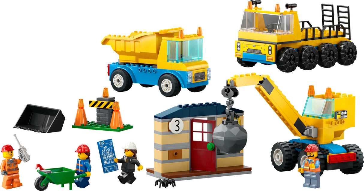 LEGO City Construction Trucks & Wrecking Ball