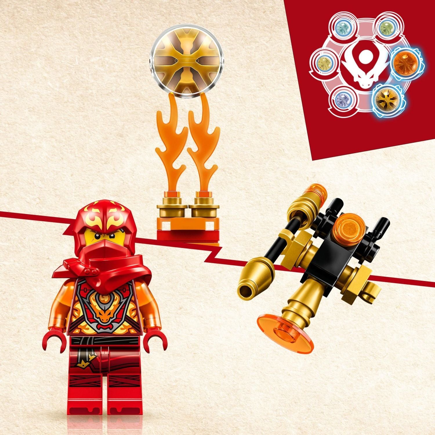 その他 DA DENNA Kai's Dragon Power Spinjitzu Flip 71777 | NINJAGO® | Buy